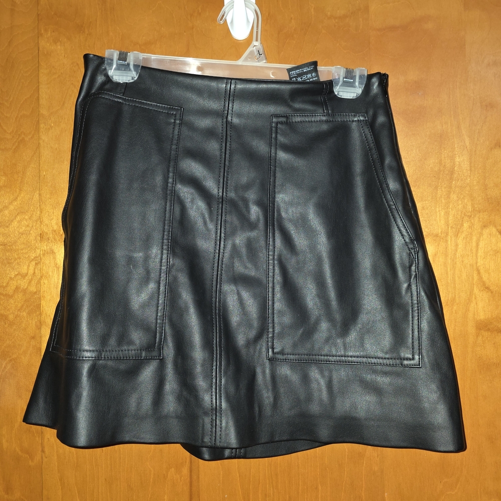 Black Leather Mini Skirt